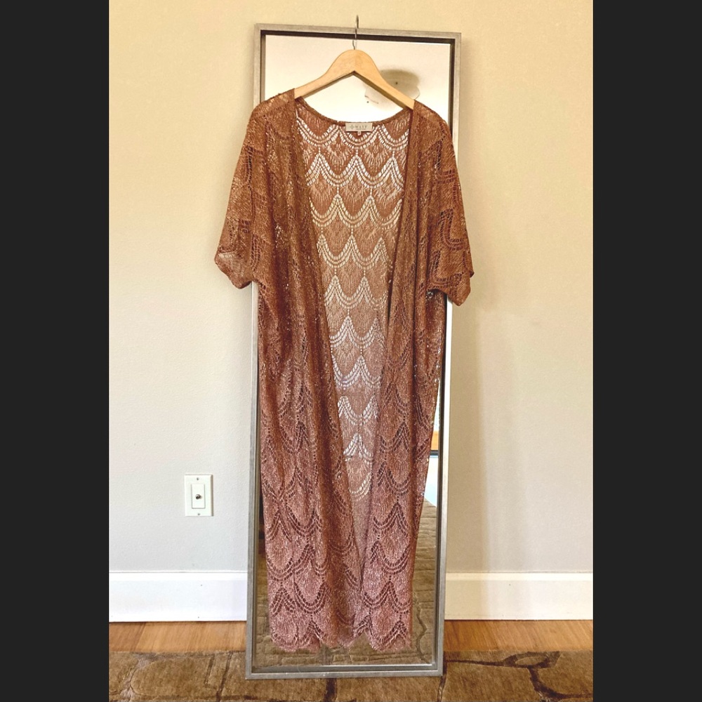 Bronze & Gold Knit Duster